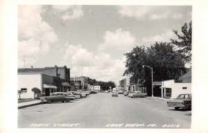 Lake View Iowa Main Street Real Photo Vintage Postcard AA12015