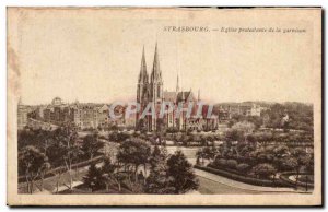 Old Postcard Strasbourg Protestant Church Of The Garrison