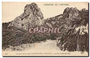 Postcard Old Corniche Esterel A corner of the Antheor road Trayas Le Pic St B...