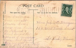 Postcard Carnegie Library in Albert Lea, Minnesota