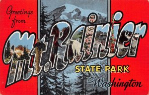 Mt. Rainier State Park, Washington, Greetings From..., Large Letters, AA371-8