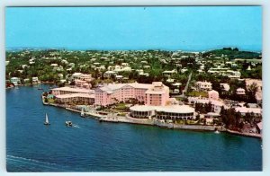 HAMILTON, BERMUDA Aerial View of THE PRINCESS HOTEL ca 1960s-70s   Postcard