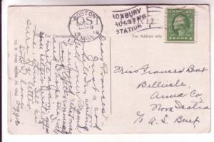 Close Up Rock, Plymouth, Massachusetts, Used 1916 Flag Cancel