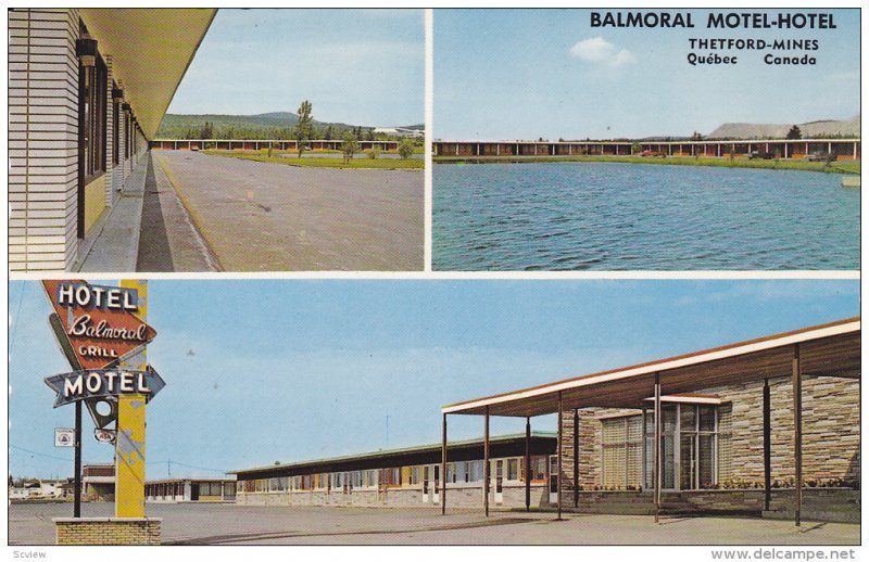 Thetford Mines , Quebec , Canada , 50-60s ; Balmoral Motel-Hotel