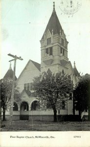 c1910 Postcard; First Baptist Church, McMinnville OR Yamhill County Posted