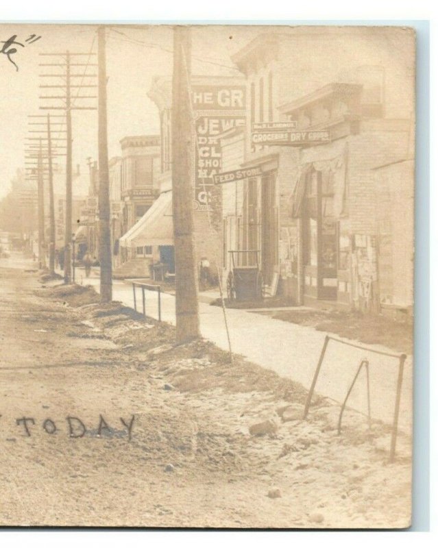 Postcard Cedar Springs of Today, Michigan MI Velox c1899-1905 RPPC N5