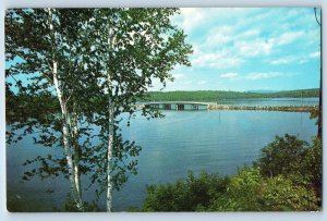 1964 Shaker Rustic Bridge Across Mascoma Lake Enfield New Hampshire NH Postcard