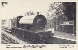 On The Lavender Line at Isfield 1984 Train Railway Postcard