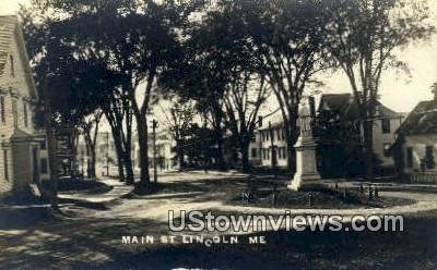 Real Photo, Main Street in Lincoln, Maine