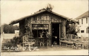 New Port Richey FL Sally Gift Shoppe c1920 Real Photo Postcard SCARCE