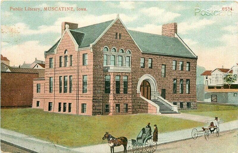 IA, Muscatine, Iowa, Public Library, A.C. Bosselman No. 6834 United
