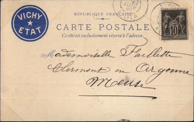 French Mineral Water? Fabrique de Pastilles Vichy-Etate Bottle 1901 Postcard