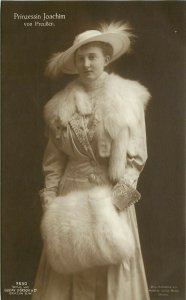 German Royalty RPPC 7500 Princess Joachim of Prussia Fabulous White Outfit, Furs