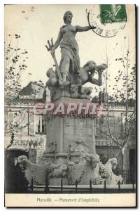 Old Postcard Marseille Monument Amphitrite