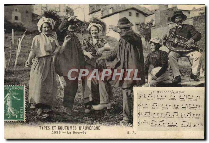 Old Postcard Folklore TYPES AND CUSTOMS AUVERGNE - The Bourree