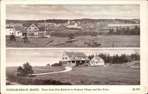 Popham Beach Maine Village Bay Point Fort Baldwin Views Vintage Postcard