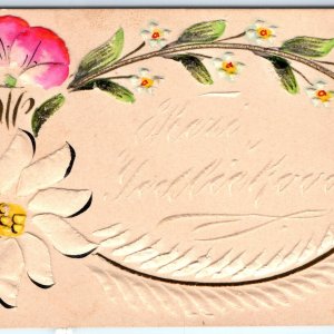 c1890s Paper Carving Embossed Trade Card Slovak RARE Hand Made Art Colored C31