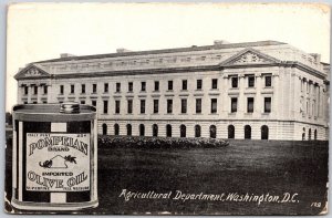 Agricultural Department Washington DC Pompeian Imported Olive Oil Postcard
