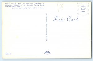1960 Lexington Kentucky Postcard Trotting Races Held Horse Breeders Ass'n Track