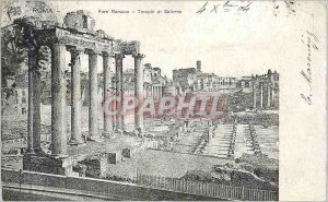 Postcard Ancient Roman Forum - Tempio di Saturno