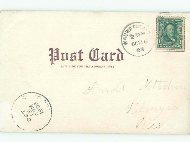 Pre-Linen Comic HORSE COLLIDES WITH AUTOMOBILE CAR AB8473