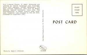 3~Postcards ST PETER, MN Minnesota FIRST LUTHERAN CHURCH~ALTAR~CHRISTMAS SONG