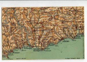 3085289 ITALY S.Remo Mentone Ventimiglia MAP Vintage PC