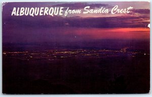 Postcard - Albuquerque At Night From Atop Sandia Crest - Albuquerque, New Mexico