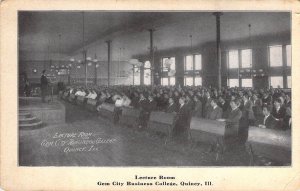 c.'13, Lecture Room GCBC, , Gem City Business Col. ,Quincy  IL,Old Post Card