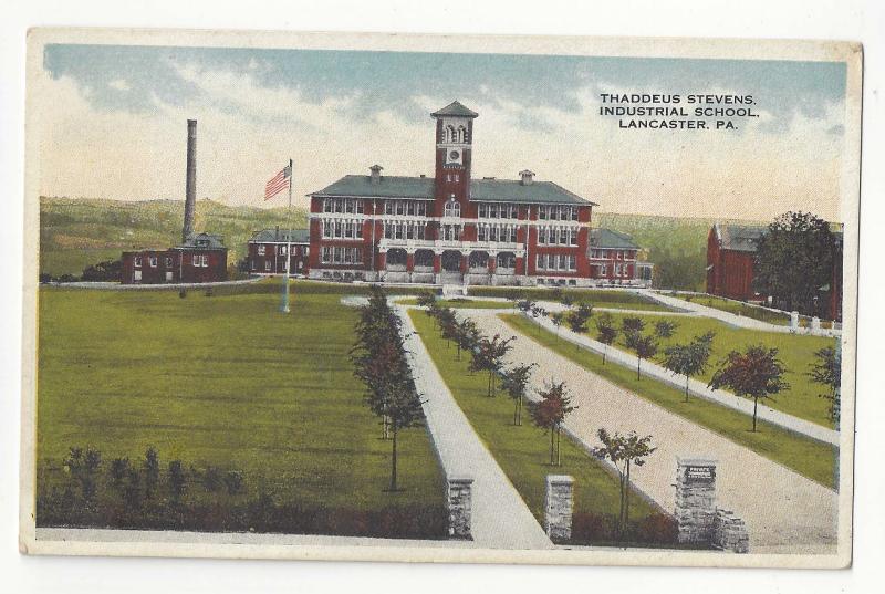 Lancaster PA Thaddeus Stevens Industrial School Vtg Postcard