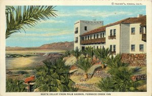 Frashers Postcard Death Valley From Palm Gardens Furnace Creek Inn Union Pacific