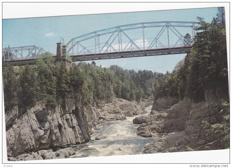 The Gorge looking down The Saint John River at Highway Bridge,  Grand Falls, ...