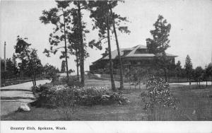Spokane Washington~Country Club & Grounds~Path to Building~1910 B&W Postcard
