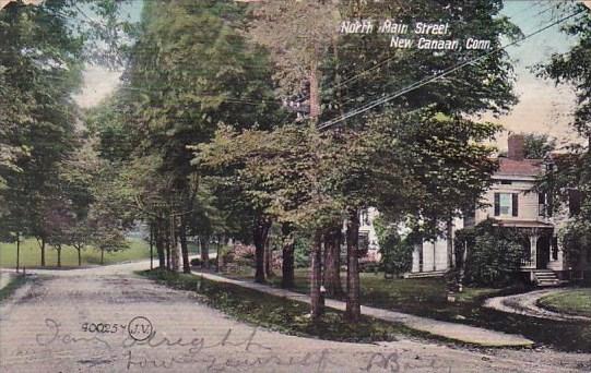 Connecticut New Canaan North Main Street 1907