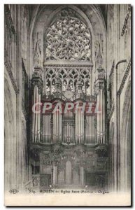 Old Postcard Rouen Eglise Saint Maclou Organs