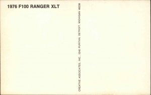 Ford Trucks Advertising 1976 F100 Ranger XLT Vintage Postcard