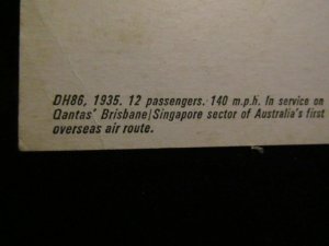 Qantus Airways  1935 passenger plane-card from 1985  Australia  ***FREE SHIPPING