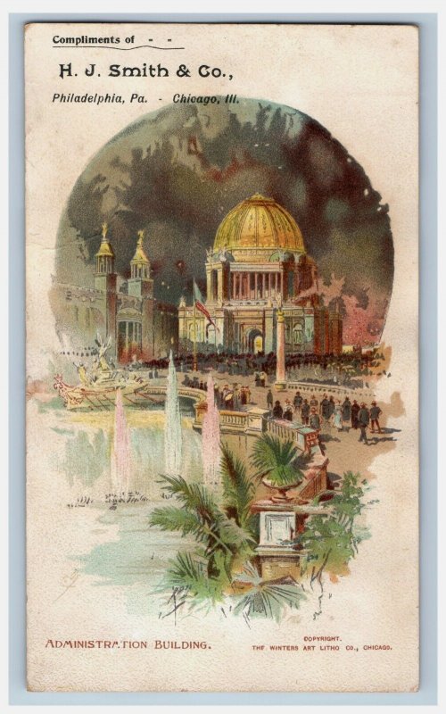 1893 H.J. Smith Chicago World's Fair Administration Building #6A