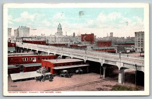 Seventh Street Viaduct  Des Moines  Iowa   Postcard  1915