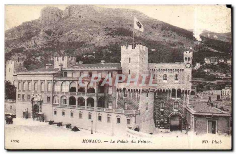 Old Postcard Monaco Palace of Prince