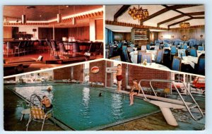APPLETON, Wisconsin WI ~ Roadside KAHLER'S INN TOWNE Motel Pool c1960s  Postcard