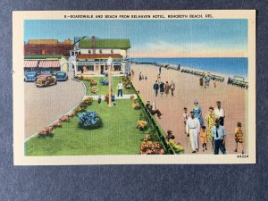 Boardwalk Rehoboth Beach DE Linen Postcard H2313083328