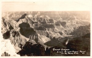 Postcard Real Photo Grand Canyon From Bright Angel Point North Rim RPPC