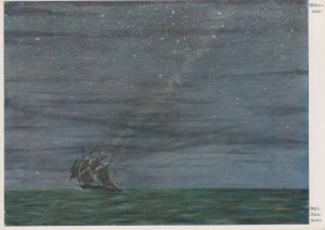 Art Postcard - Miechmann Bildfarten - Mitter-Nacht - Sailing Ship RR9546