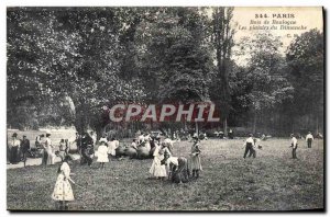 Old Postcard Paris Bois De Boulogne The pleasures of Sunday Children