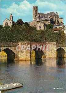 Modern Postcard Limoges Haute Vienne Bridge St. Stephen The Cathedral