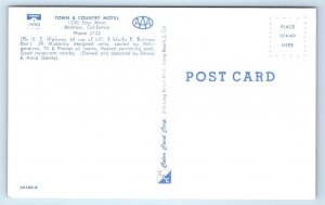 BARSTOW, CA California ~ Route 66 TOWN & COUNTRY MOTEL c1950s Roadside Postcard