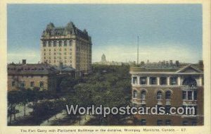 Fort Garry with Parliament Buildings Winnipeg, Manitoba Canada Unused 
