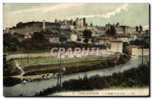 Old Postcard Carcassonne L & # 39Aude and Cite Lavandieres