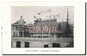 Old Postcard Paris Exhibition of 1900 Quai d & # 39Orsay Messageries Maritimes